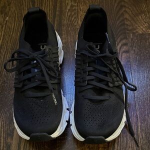 On Running Black and White Athletic Shoes
